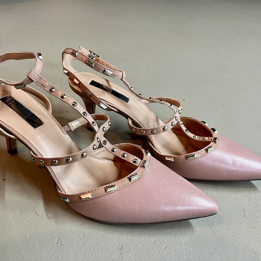 INC Pointed Toe Studded Pumps